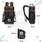Mochila Matera T-go Con Correa + Yerbera - Color NEGRO - Imagen 2