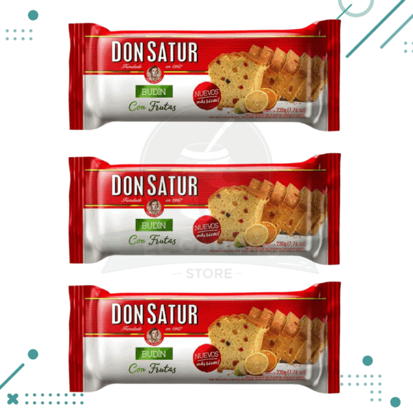 Budin Don Satur Con Fruta (190gr) (pack x 3un) (570gr)