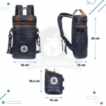 Mochila Matera T-go Con Correa + Yerbera - Color AZUL - Imagen 2