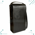 Portatermo PREMIUM Con Tapa 1 litro, 100% Cuero Premium NEGRO - Imagen 3