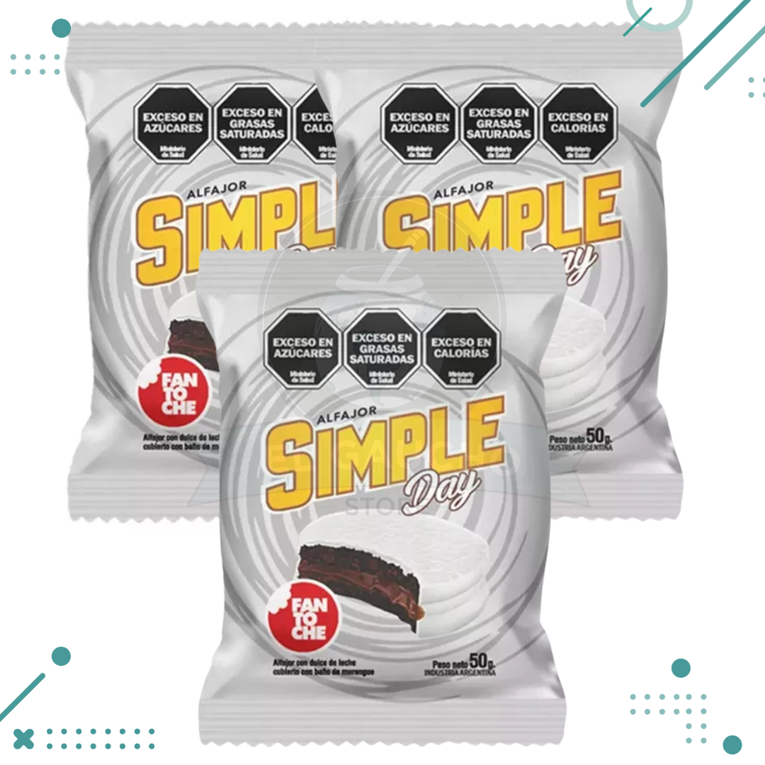 Diseno-sin-titulo-92-5.png Alfajor Fantoche Simple Day 50g (3 Unidades)(150g) - Imagen 1