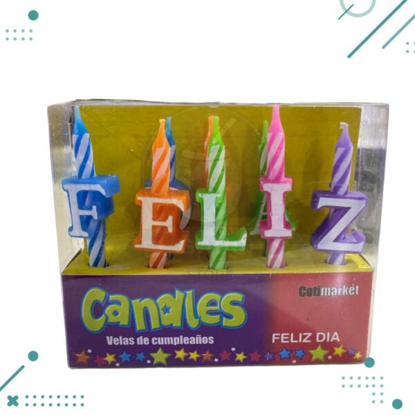 Velas Frase "FELIZ DIA"