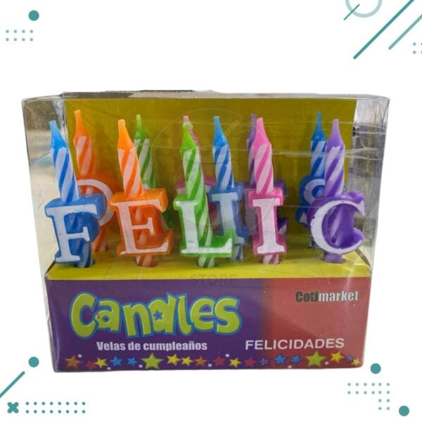 Velas Frase "FELICIDADES"