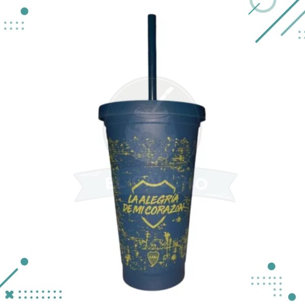Vaso Eco Boca Juniors con Sorbete y Tapa 400ml (modelo 2)