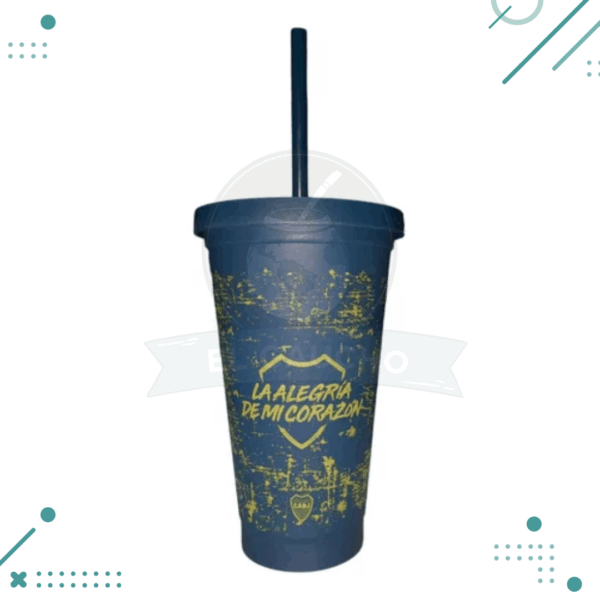 Vaso Eco Boca Juniors con Sorbete y Tapa 400ml (modelo 2)