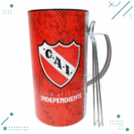 Vaso guira Fernet Oficial Independiente Con Raspador 3/4 litros