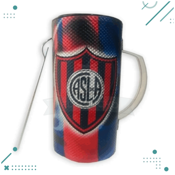 Vaso guira Fernet Oficial San Lorenzo Con Raspador 3/4 litros