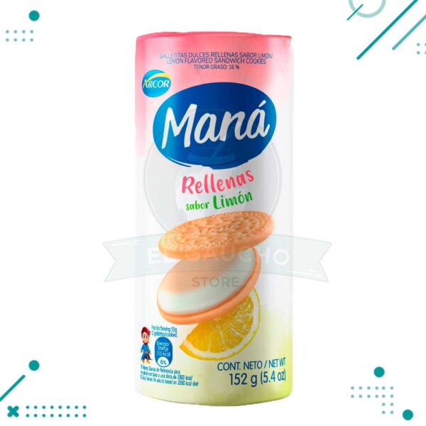 Galletitas Mana RELLENA Limon (152gr.)