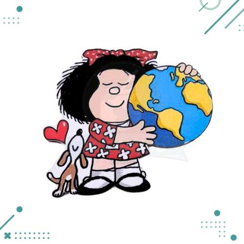 MAFALDA-MUNDO-2.png Iman argentino turistico MAFALDA Y EL MUNDO (MODELO 2) - Imagen 1