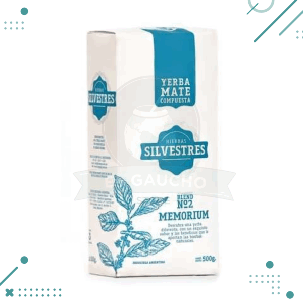 Yerba mate compuesta HIERBAS SILVESTRES (blend N2 MEMORIUM) x500gr. SILVESTRE