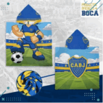 TOALLA PONCHO INFANTIL 60 x 120 BOCA JUNIORS - Imagen 2