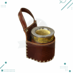 Porta mate cuero vaqueta color MARRON - Imagen 2