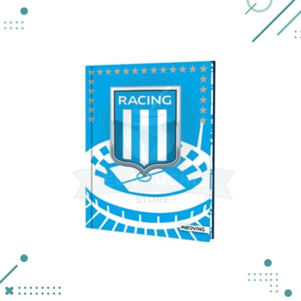 Cuaderno tapa dura RACING hojas rayadas
