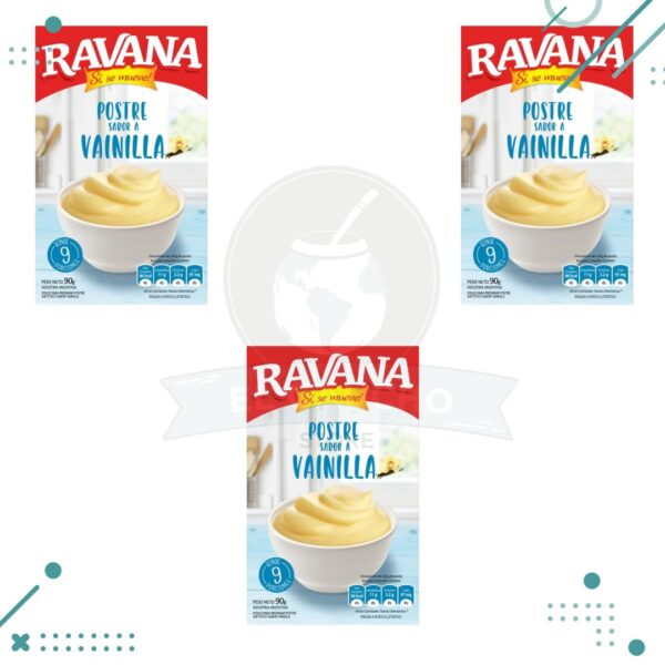 Postre VAINILLA Ravana 90gr (Pack x3un.) 270 gr