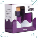 Set Matero 3 Piezas VIOLETA, (Mate de Madera + Yerbera + Azucarera) - Imagen 2