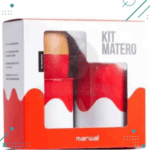 Set Matero 3 Piezas ROJO, (Mate de Madera + Yerbera + Azucarera) - Imagen 2