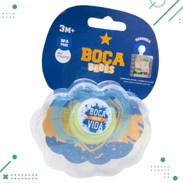 Chupete Redondo Boca "Boca sos mi vida" (3m)