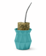 Mate Facetado color Turqueza + Bombilla incluida - Imagen 2