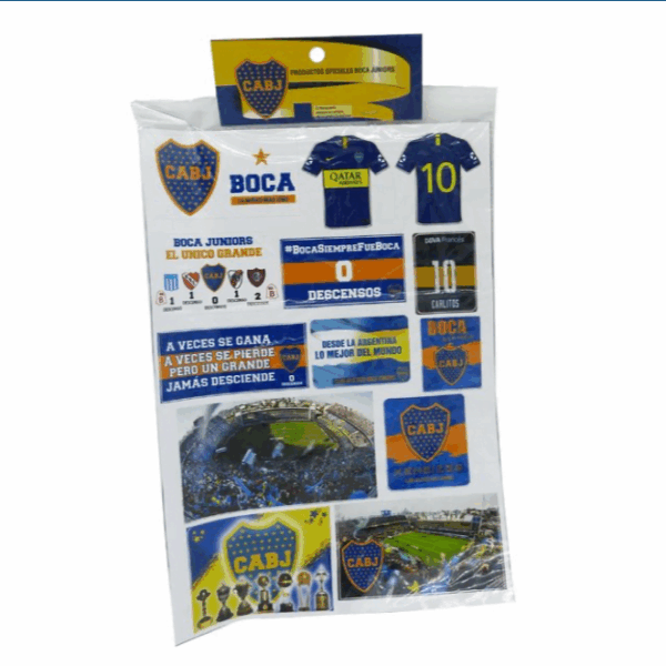 Plancha De Stickers Boca