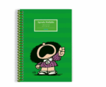 Agenda Mafalda 2022 Semanal Espiralada 13x19 Cm VERDE