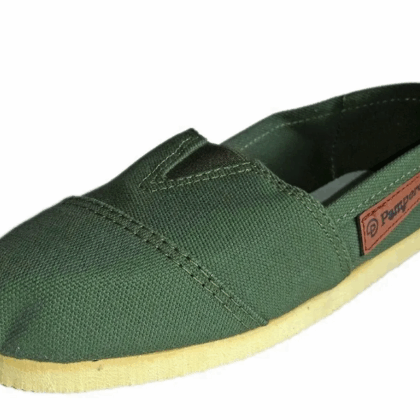 Alpargatas suela GOMA, Color VERDE Premium PAMPERO