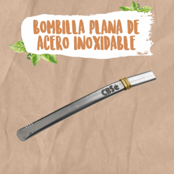 Bombilla Plana Acero inoxidable CBSE
