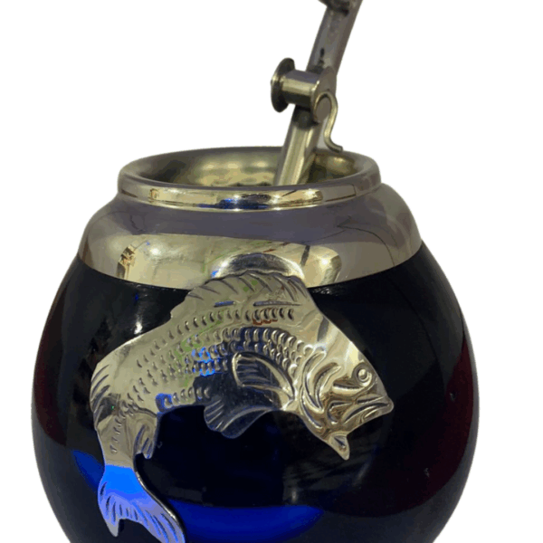 Mate PESCADOR 100% Artesanal + Bombilla de Acero Inoxidable