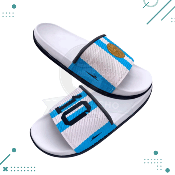 Bagunza Ojotas Chancletas Sandalias Modelo ARG10 Selección Argentina, Color Celeste y Blanco
