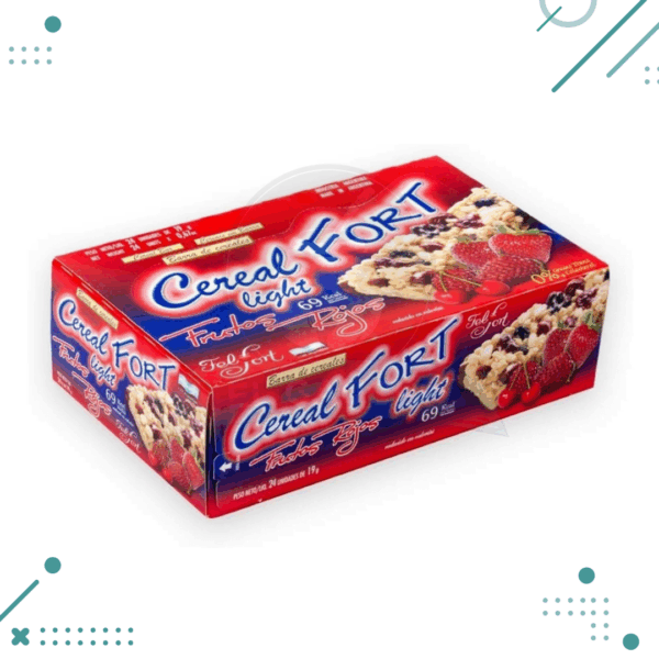 CerealFort Barra Cereal Felfort Frutos Rojos, x19g ( CAJA 24un) (456gr)