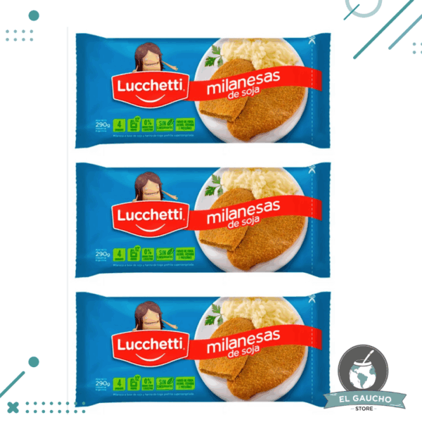 Milanesa de Soja Lucchetti (290gr)(pack x 3un)(870 gr)