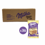 Alfajor Milka Mousse, con Baño de CHOCOLATE BLANCO (55gr) (CAJA 36u.) (1.9 KG.)