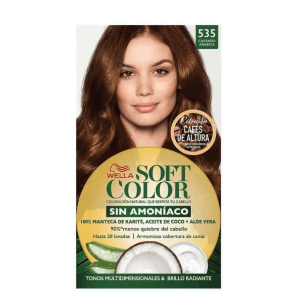 Tintura Wella Sin Amoniaco Kit Soft Soft Color 535 Castano Arabica