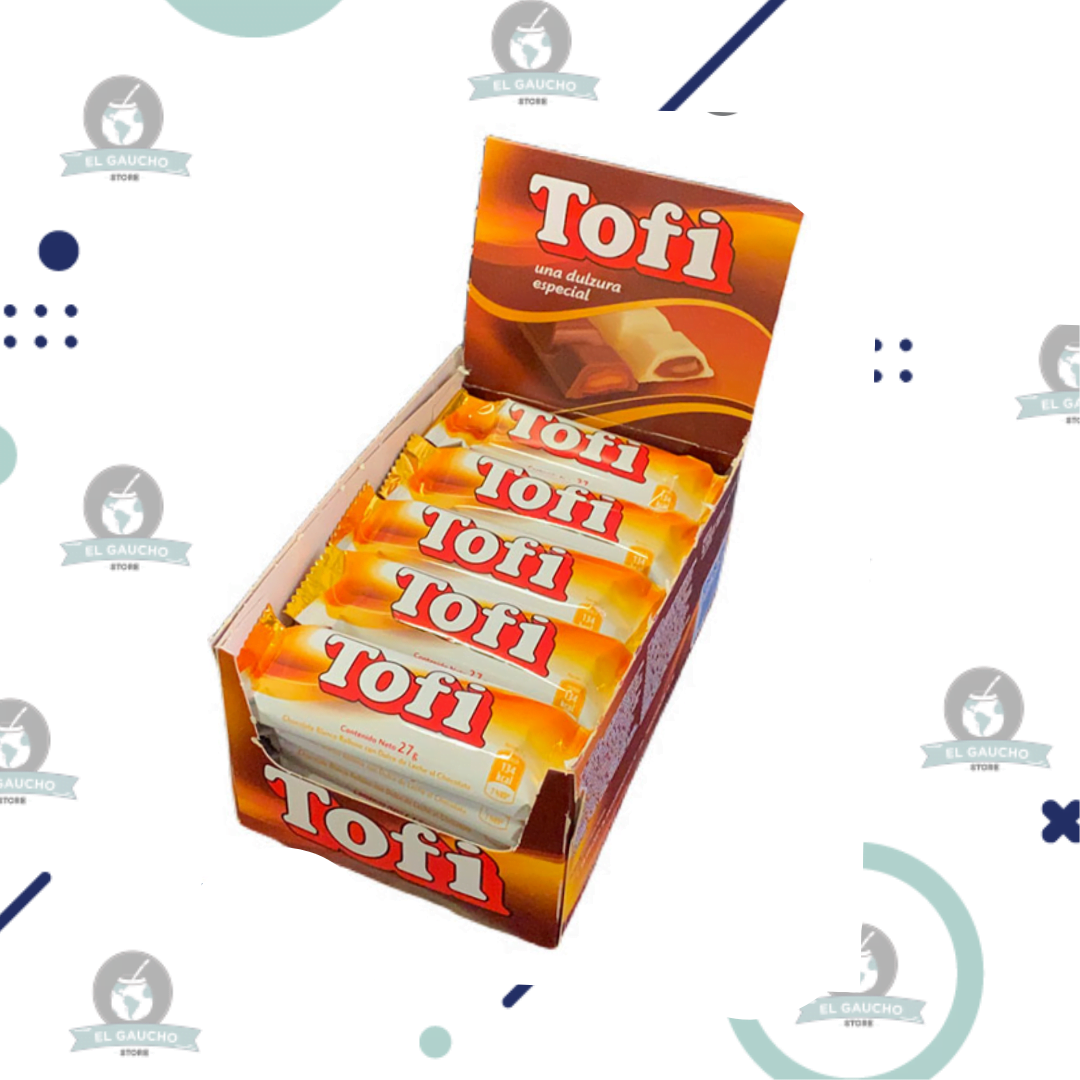 Untitled-design-338.png Chocolate Tofi, BLANCO, Relleno Dulce De Leche 27g X25 Arcor (675g) - Imagen 1