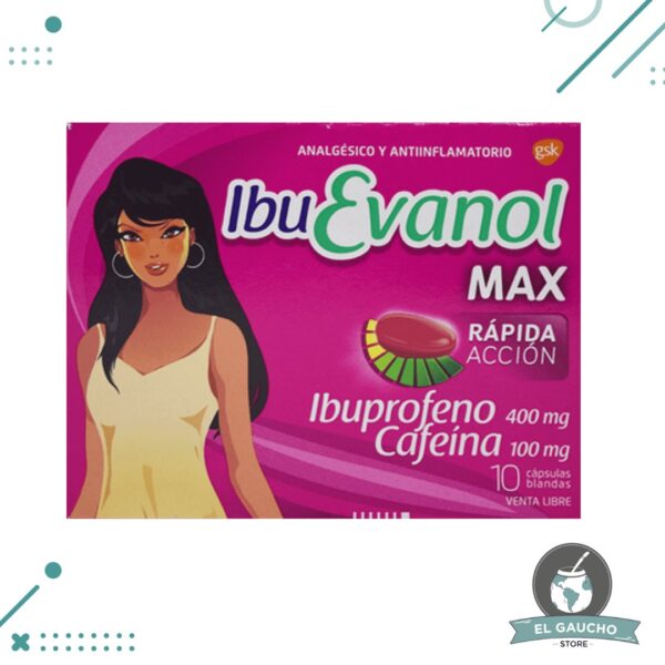 IbuEvanol Max Rapida Accion Ibuprofeno + Cafeina x 20 capsulas