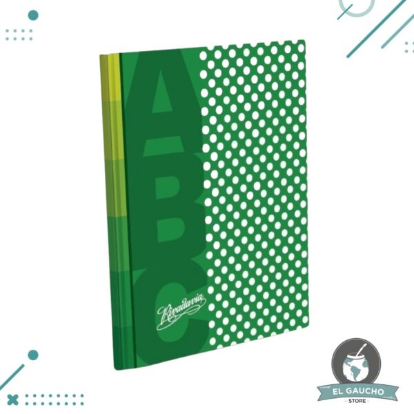 Cuaderno Rivadavia Abc Rayado Verde Lunares X 50 Hojas
