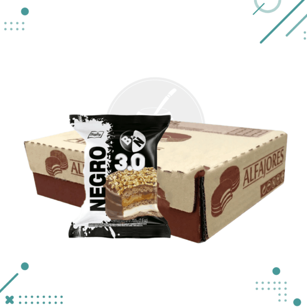Alfajor Blanco & Negro 3.0, NEGRO (73,5gr.) (Caja 21u.) (1543gr.)