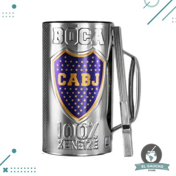 Vaso guira Fernet Oficial Boca Con Raspador 3/4 litros