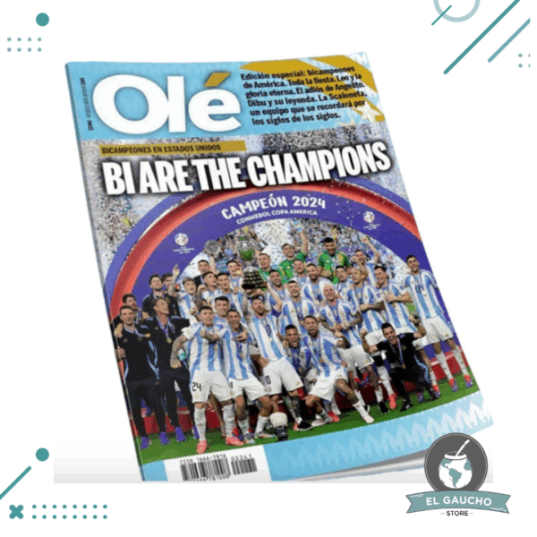 Olé Bi Are The Champions Special Edition Argentina Bicampeones de América USA 2024 Revista Impresa Argentino Campeones Argentina 2024