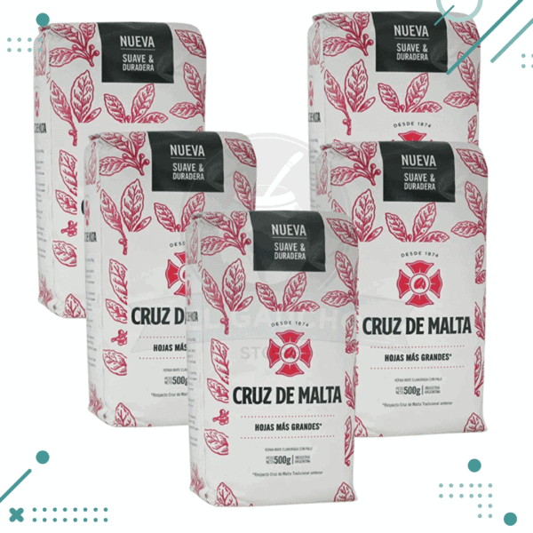 Yerba Mate Cruz de Malta Tradicional, (500g)(pack 5 un)(2.5kg)