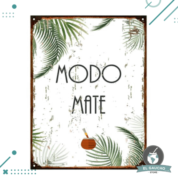 Cartel De Chapa MODO MATE 20X28CM