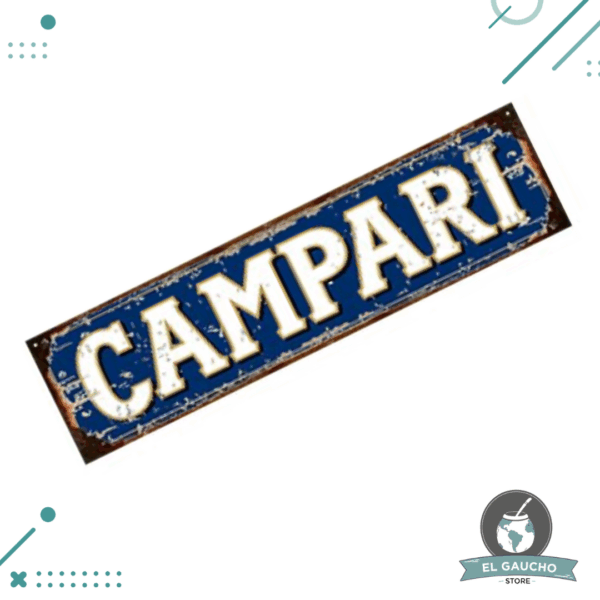 Cartel Chapa CAMPARI 10X40CM