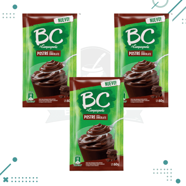 POSTRE CHOCOLATE BC en polvo 50 g (pack x 3un) (150g)