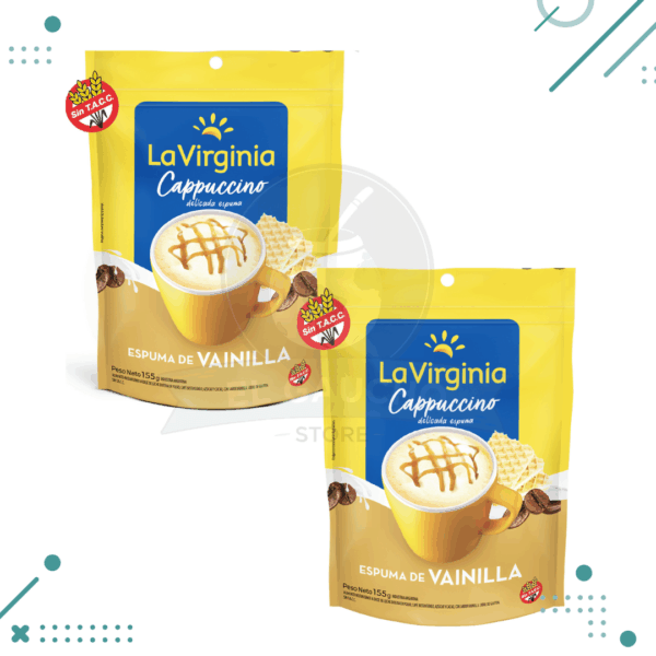 Café LA VIRGINIA CAPPUCCINO vainilla 155gr PACK 2 Unidades (310Gr)