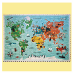 Diente De León Rompecabezas Puzzle Jigsaw 200 Pieces Piezas, Mapa World Map, Mapamundi, 48 x 68 cm / 18.89" x 26.77" - Imagen 2