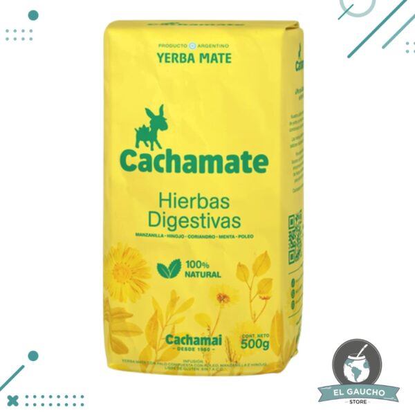 Yerba Mate Cachamate Hierbas Digestivas (1kg.)(paquete amarillo)
