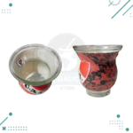 Mate de vidrio forrado en cuero CAI - Imagen 2