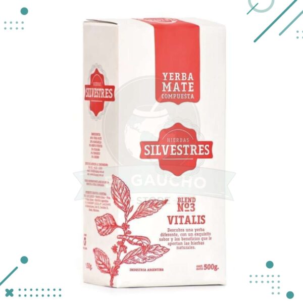 Yerba mate compuesta HIERBAS SILVESTRES (blend N3 VITALIS) x500gr. SILVESTRE