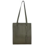Cartera Dama CUERO 100%, Color VERDE CLARO Modelo Olivia
