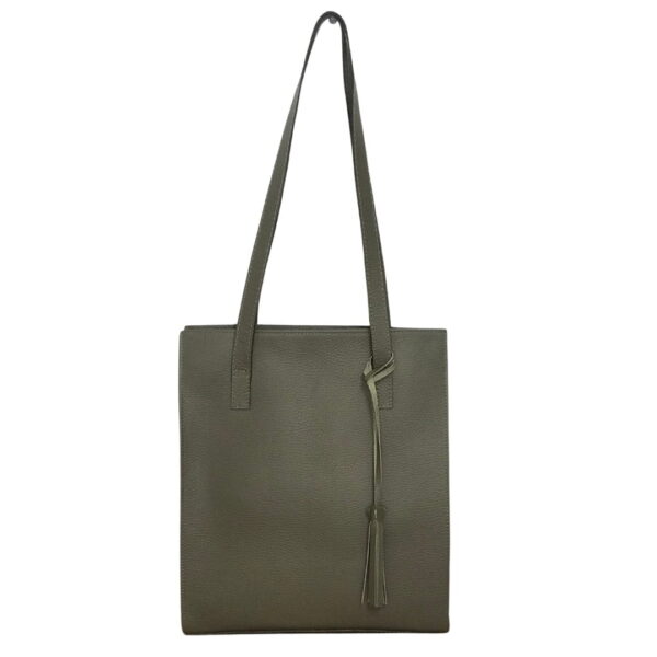 Cartera Dama CUERO 100%, Color VERDE CLARO Modelo Olivia