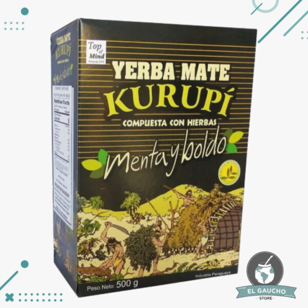 Yerba Mate Kurupí 500 Gr Paraguay Menta y Boldo